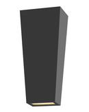 6.5W 2-Light 16-1/2 in. Outdoor Wall Sconce in Black