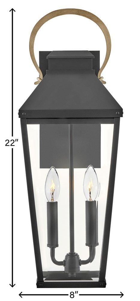 Hinkley Black 5W 2-Light 22 in. Wall Sconce 