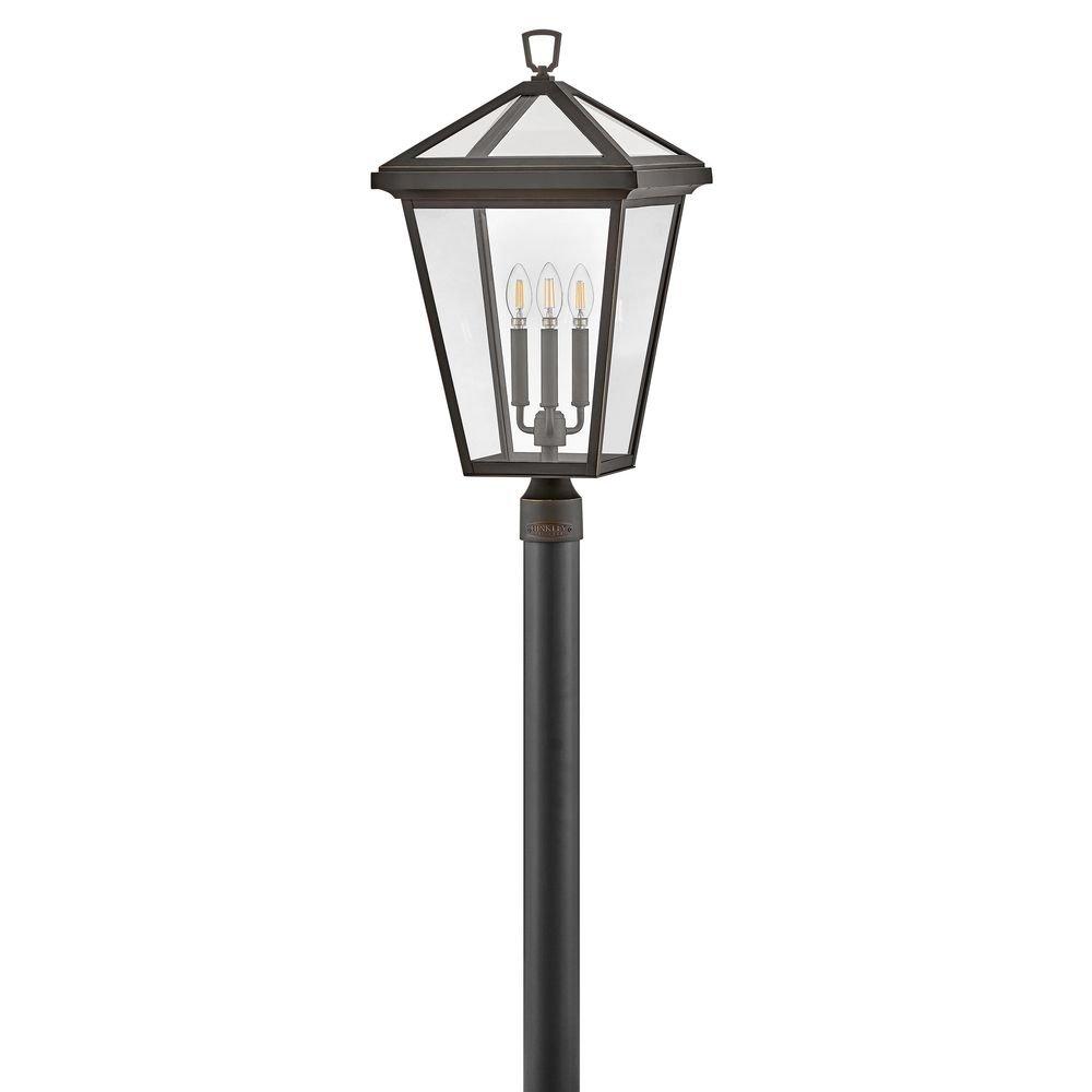 180W 3-Lights E12 Base Outdoor Post Mount Lantern in Oil Rubbed Bronze 