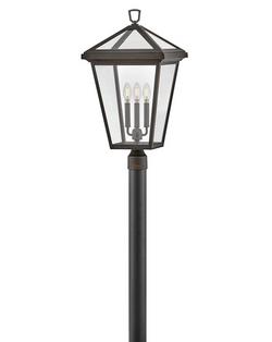180W 3-Lights E12 Base Outdoor Post Mount Lantern in Oil Rubbed Bronze
