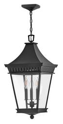Hinkley Museum Black 5W 3-Light Candelabra E-12 Outdoor Pendant 