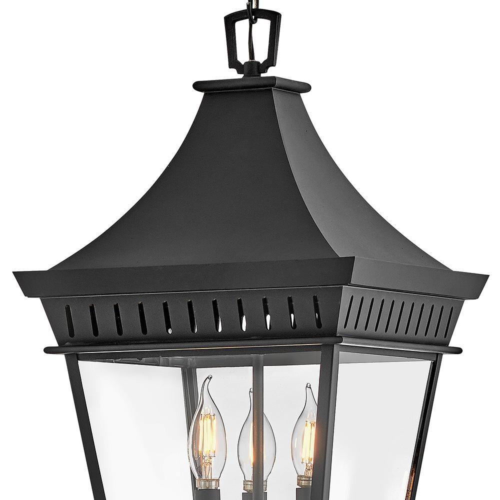 Hinkley Museum Black 5W 3-Light Candelabra E-12 Outdoor Pendant 