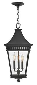 Hinkley Museum Black 5W 3-Light Candelabra E-12 Outdoor Pendant 