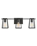 14W 3-Light Medium E-26 Vanity Fixture in Black