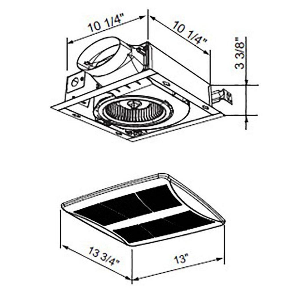 BROAN LO-PROFILE 50/80/100 SELECTABLE CFM CONTINUOUS RUN EXHAUST FAN ENERGY STAR 