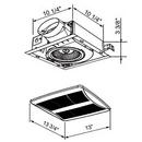 BROAN LO-PROFILE 50/80/100 SELECTABLE CFM CONTINUOUS RUN EXHAUST FAN ENERGY STAR 