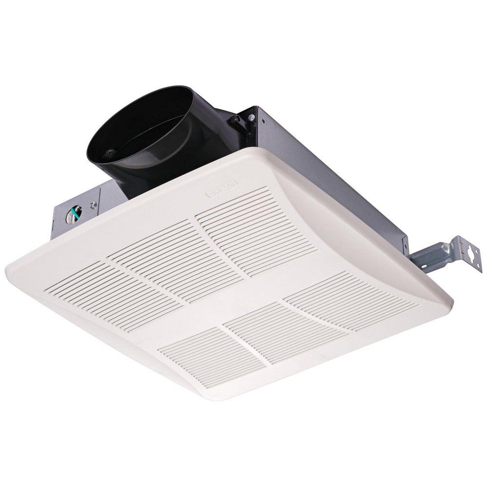 50-80-100 Selectable CFM Continuous Run Bathroom Exhaust Fan - Ceiling & Wall Mount - Energy Star Rated 