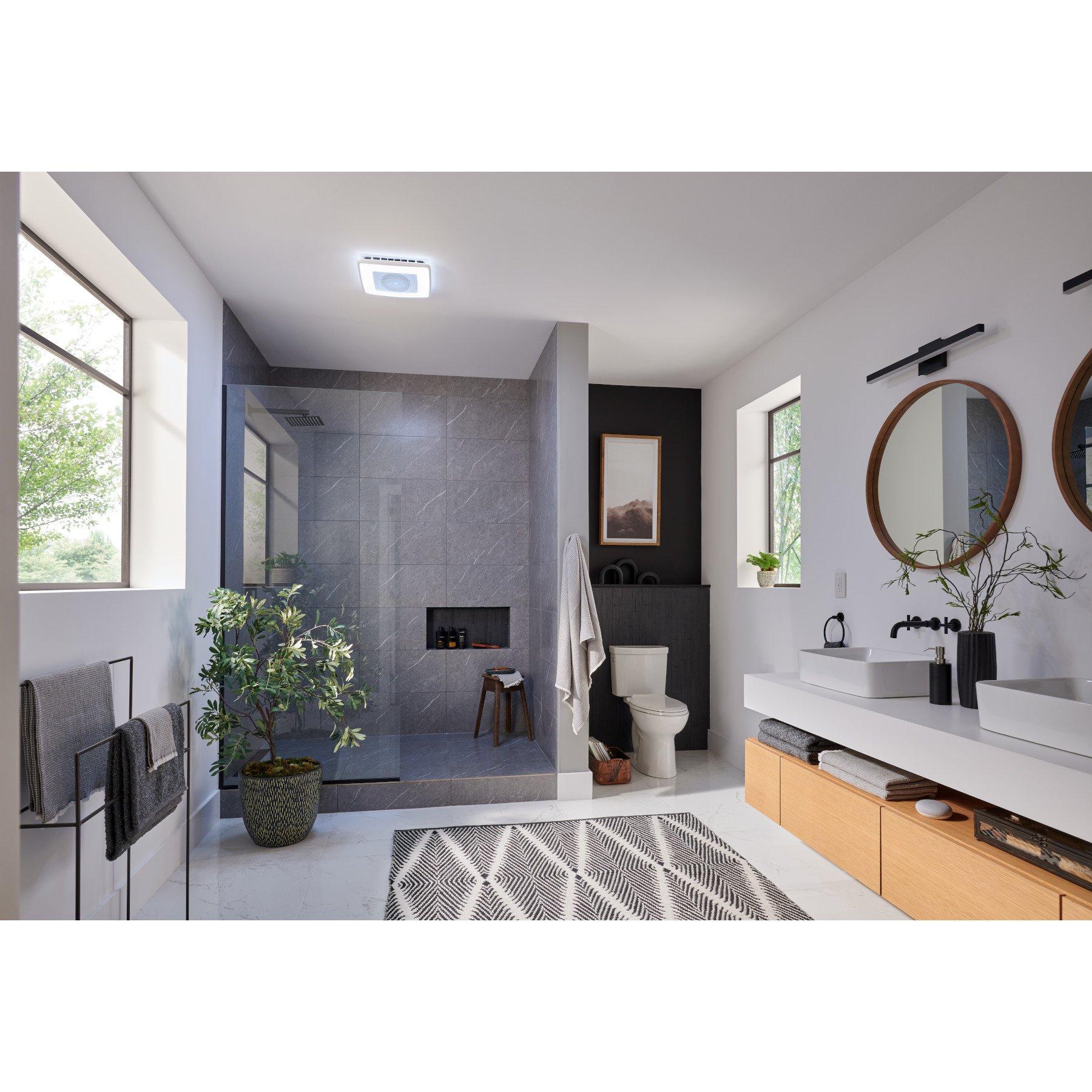 BROAN 110 CFM 1.5 SONES W/ INTEGRATED VOICE CONTROLLED SMART FAN AND LIGHT 