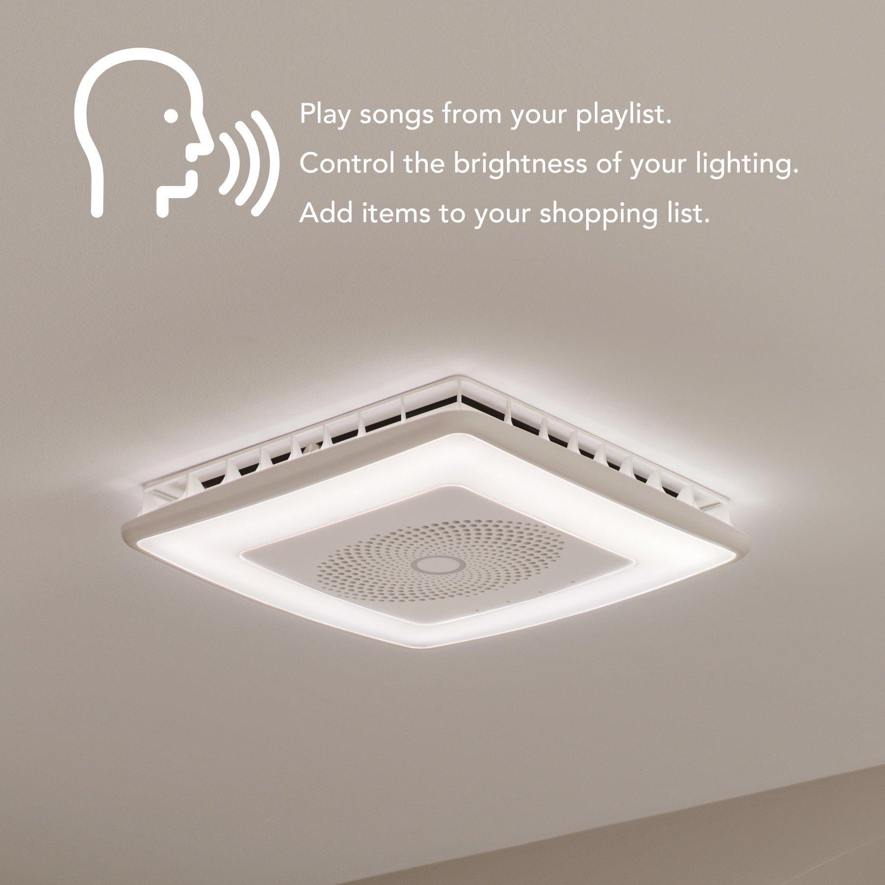 BROAN 110 CFM 1.5 SONES W/ INTEGRATED VOICE CONTROLLED SMART FAN AND LIGHT 