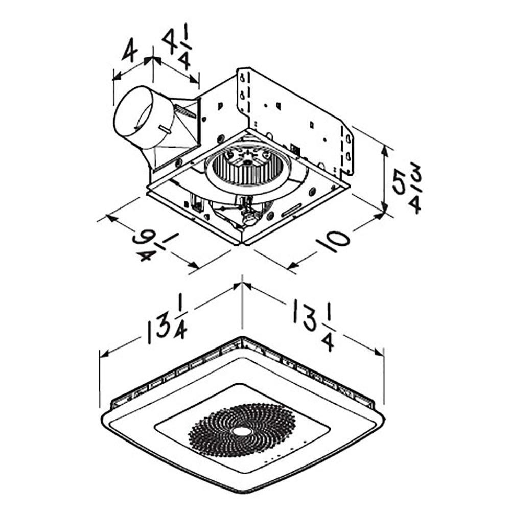 BROAN 110 CFM 1.5 SONES W/ INTEGRATED VOICE CONTROLLED SMART FAN AND LIGHT 