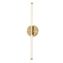 1W 12-Light 24 in. Wall Sconce in Satin Brass