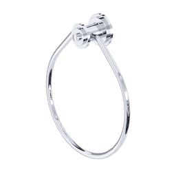 Oval Closed Towel Ring in Polished Chrome