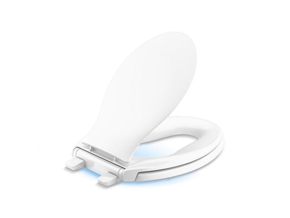 KOHLER White Elongated Closed Front with Cover Toilet Seat 