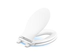 Elongated Closed Front with Cover Toilet Seat in White