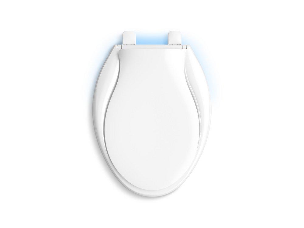 KOHLER White Elongated Closed Front with Cover Toilet Seat 