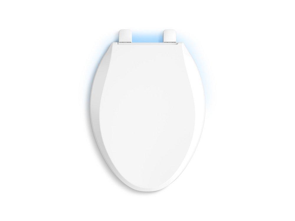 KOHLER White Elongated Closed Front Toilet Seat 