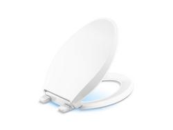 Elongated Closed Front Toilet Seat in White