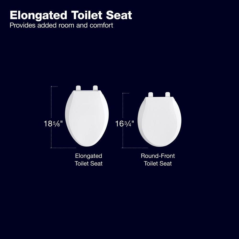 KOHLER Black Black Round Closed Front with Cover Toilet Seat 