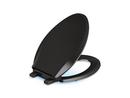 KOHLER Black Black Round Closed Front with Cover Toilet Seat 