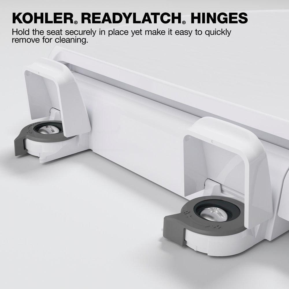 KOHLER Black Black Round Closed Front with Cover Toilet Seat 