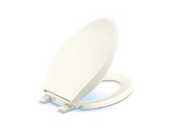 Elongated Closed Front Toilet Seat in Biscuit