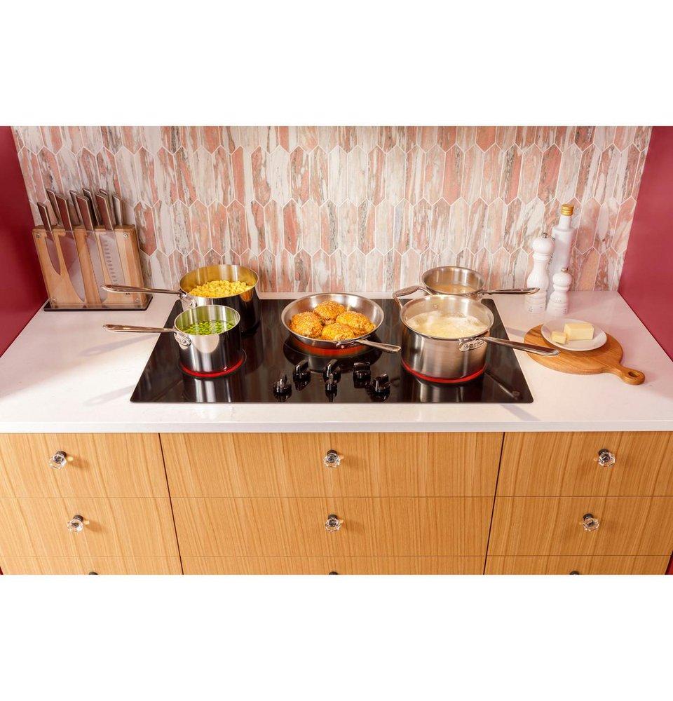 36 in. 5 Burner Radiant Electric Cooktop in Black/Stainles Steel 