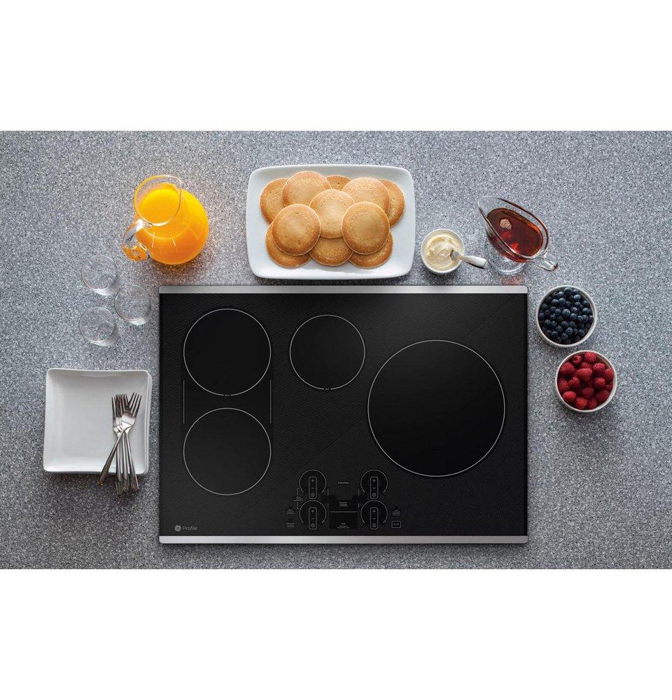 30 in. 4 Burner Induction Cooktop in Black/Stainless Steel 