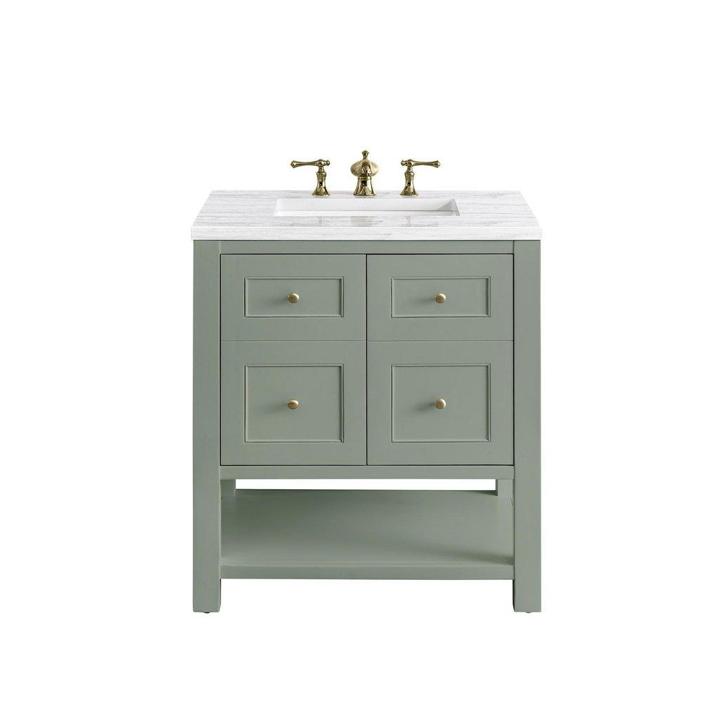 30 in. Floor Mount Vanity in Smokey Celadon 
