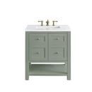 30 in. Floor Mount Vanity in Smokey Celadon 