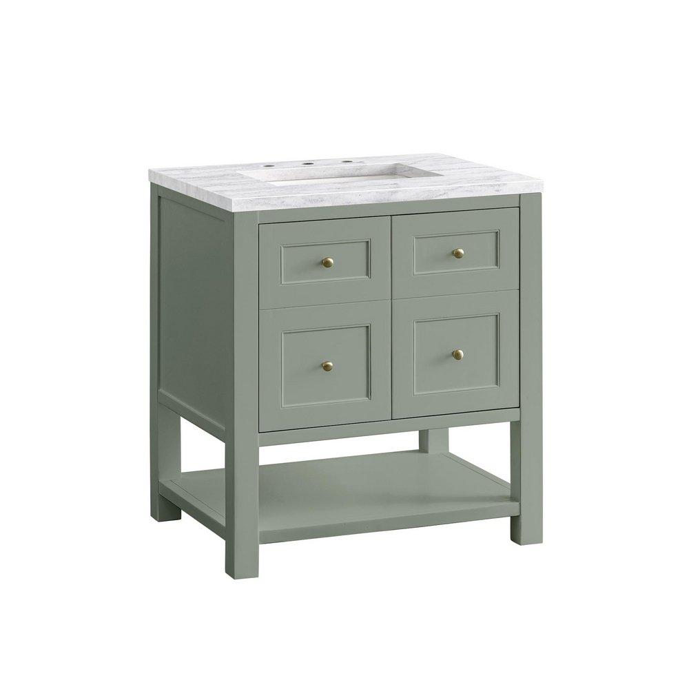 30 in. Floor Mount Vanity in Smokey Celadon 