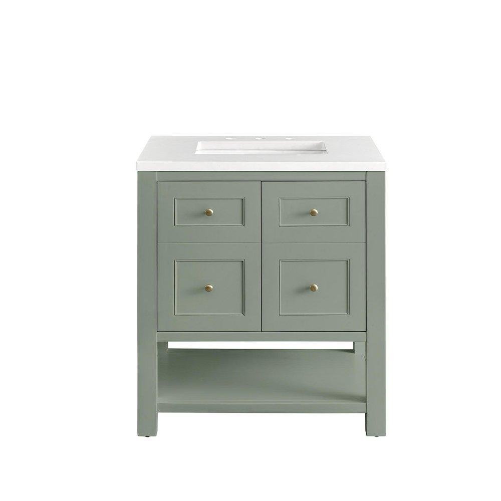 30 in. Floor Mount Vanity in Smokey Celadon 