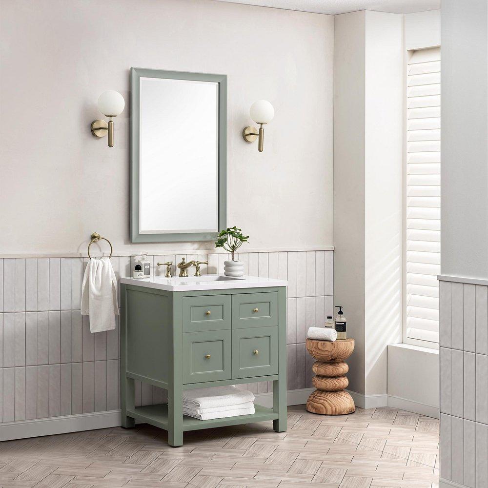 30 in. Floor Mount Vanity in Smokey Celadon 
