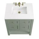 30 in. Floor Mount Vanity in Smokey Celadon 