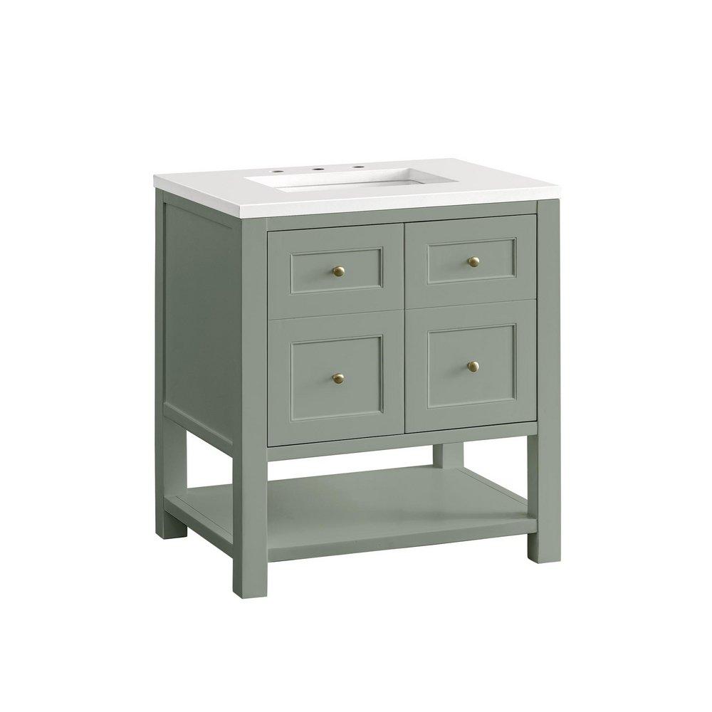 30 in. Floor Mount Vanity in Smokey Celadon 