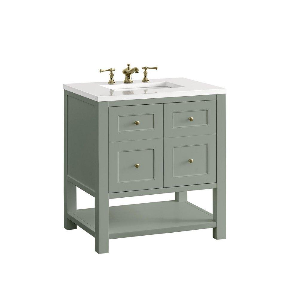 30 in. Floor Mount Vanity in Smokey Celadon 