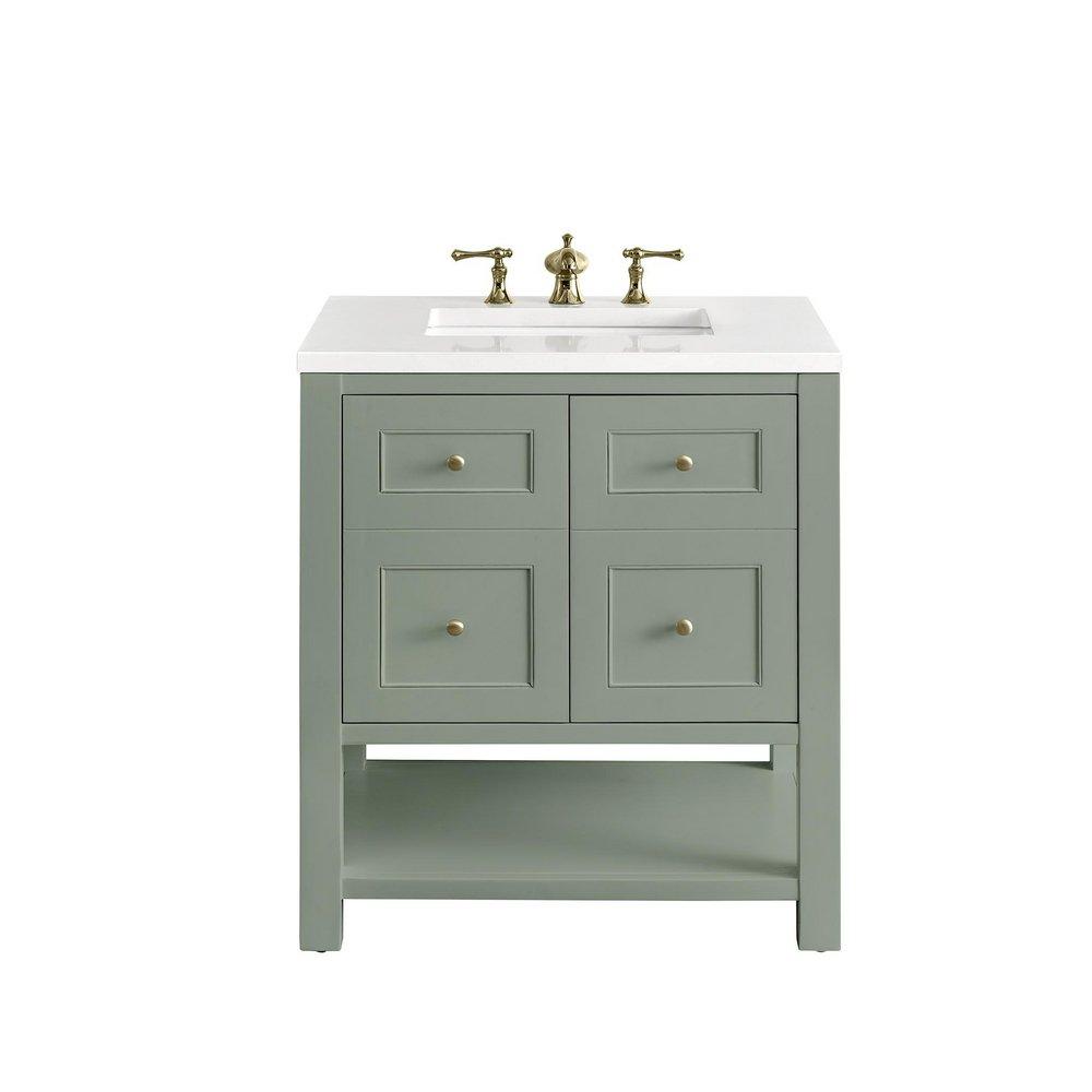 30 in. Floor Mount Vanity in Smokey Celadon 