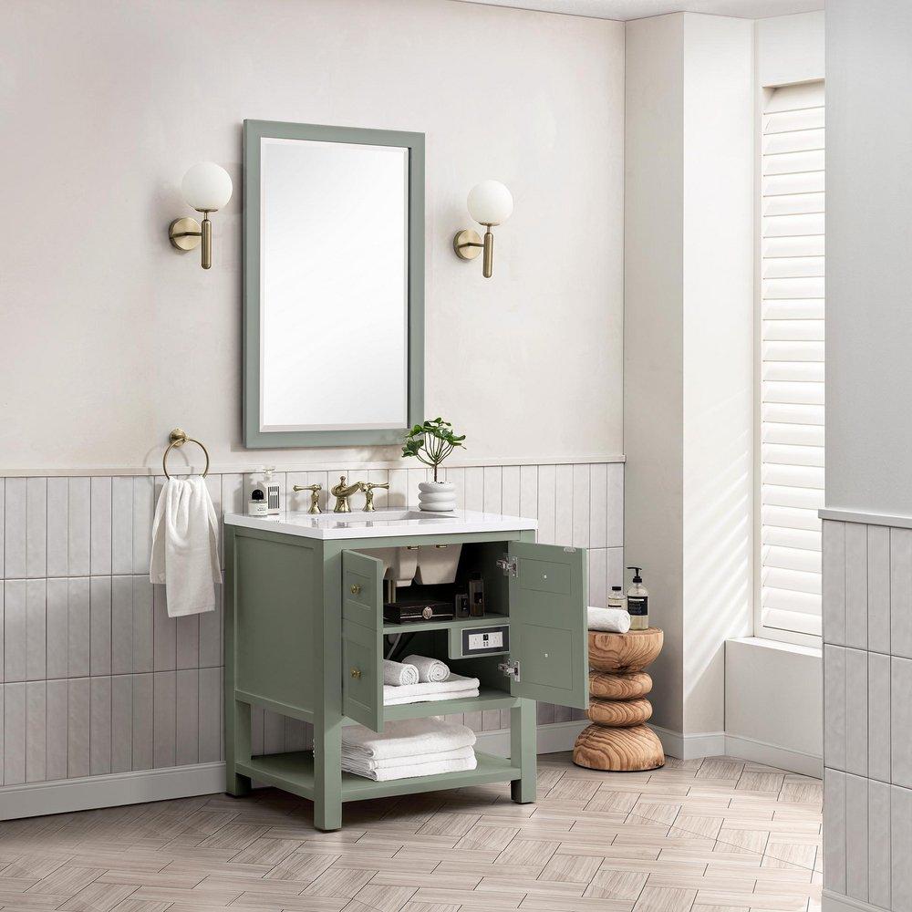 30 in. Floor Mount Vanity in Smokey Celadon 