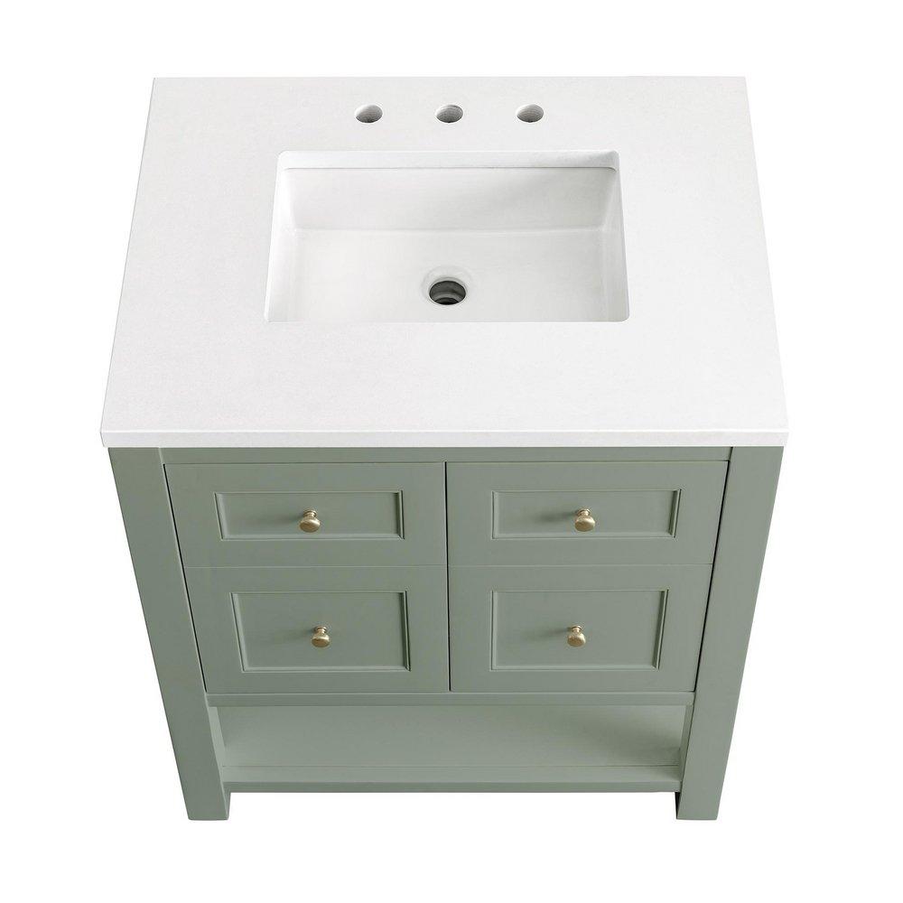 30 in. Floor Mount Vanity in Smokey Celadon 