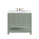 36 in. Floor Mount Vanity in Smokey Celadon 