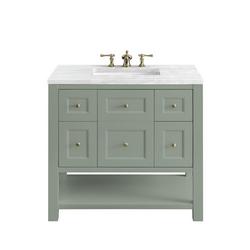 36 in. Floor Mount Vanity in Smokey Celadon