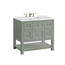 36 in. Floor Mount Vanity in Smokey Celadon 