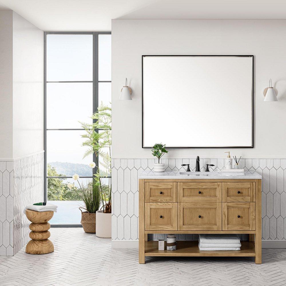 48 in. Floor Mount Vanity in Light Natural Oak 