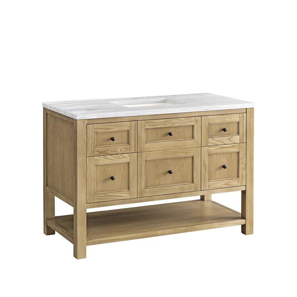 48 in. Floor Mount Vanity in Light Natural Oak 