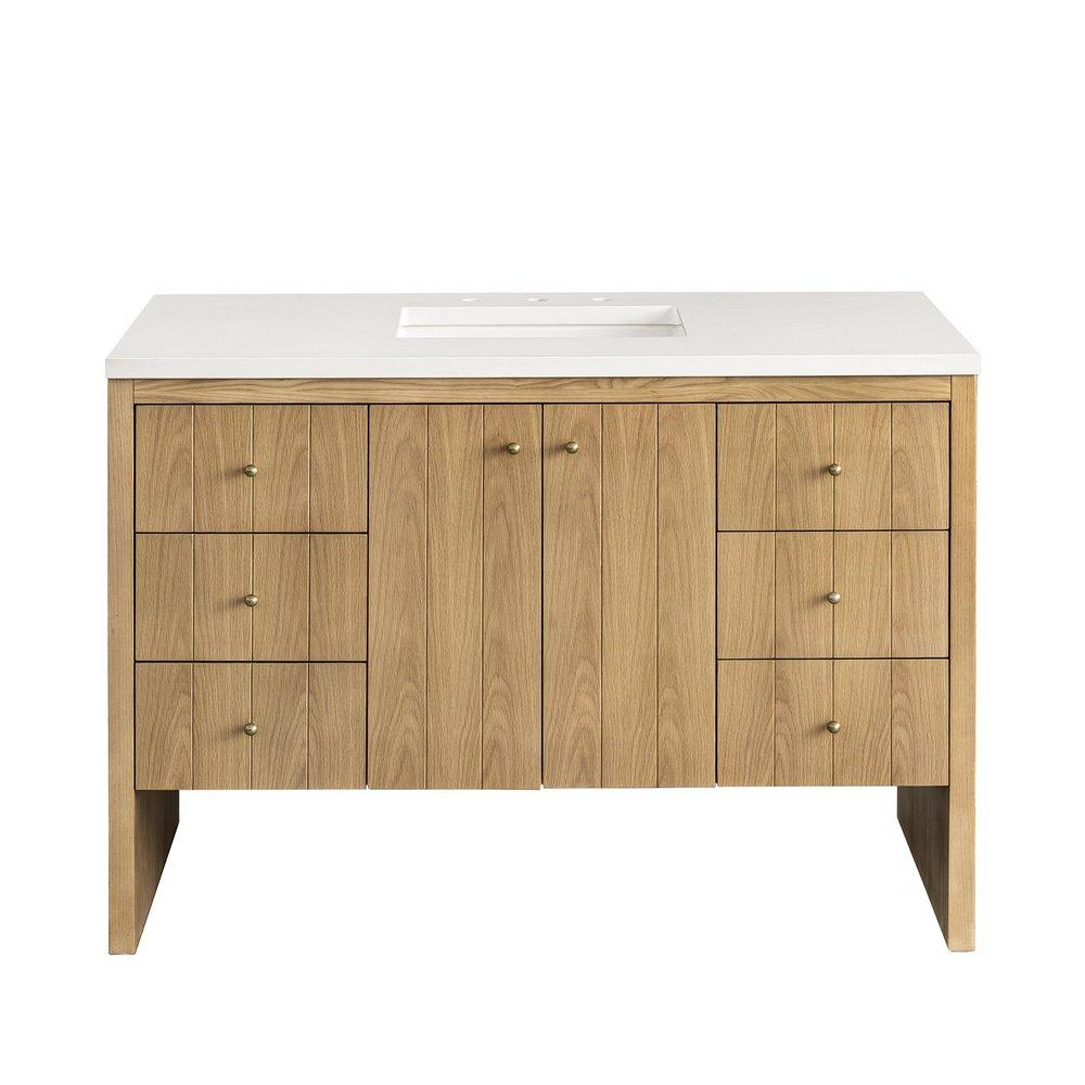 48 in. Floor Mount Vanity in Light Natural Oak 