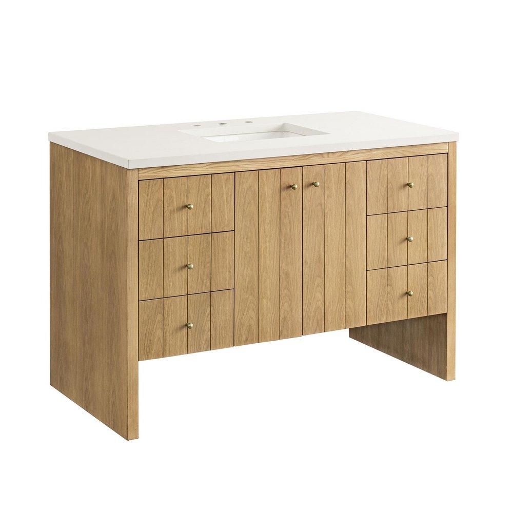 48 in. Floor Mount Vanity in Light Natural Oak 
