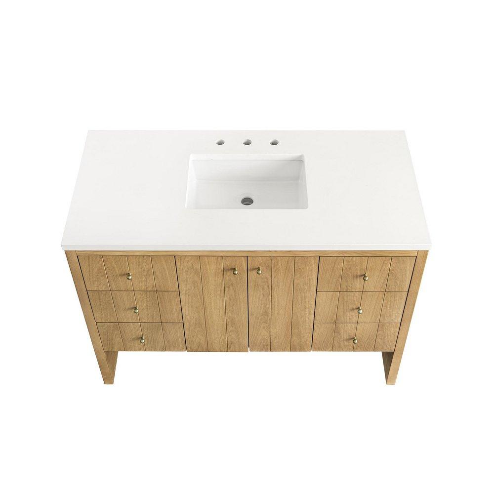 48 in. Floor Mount Vanity in Light Natural Oak 