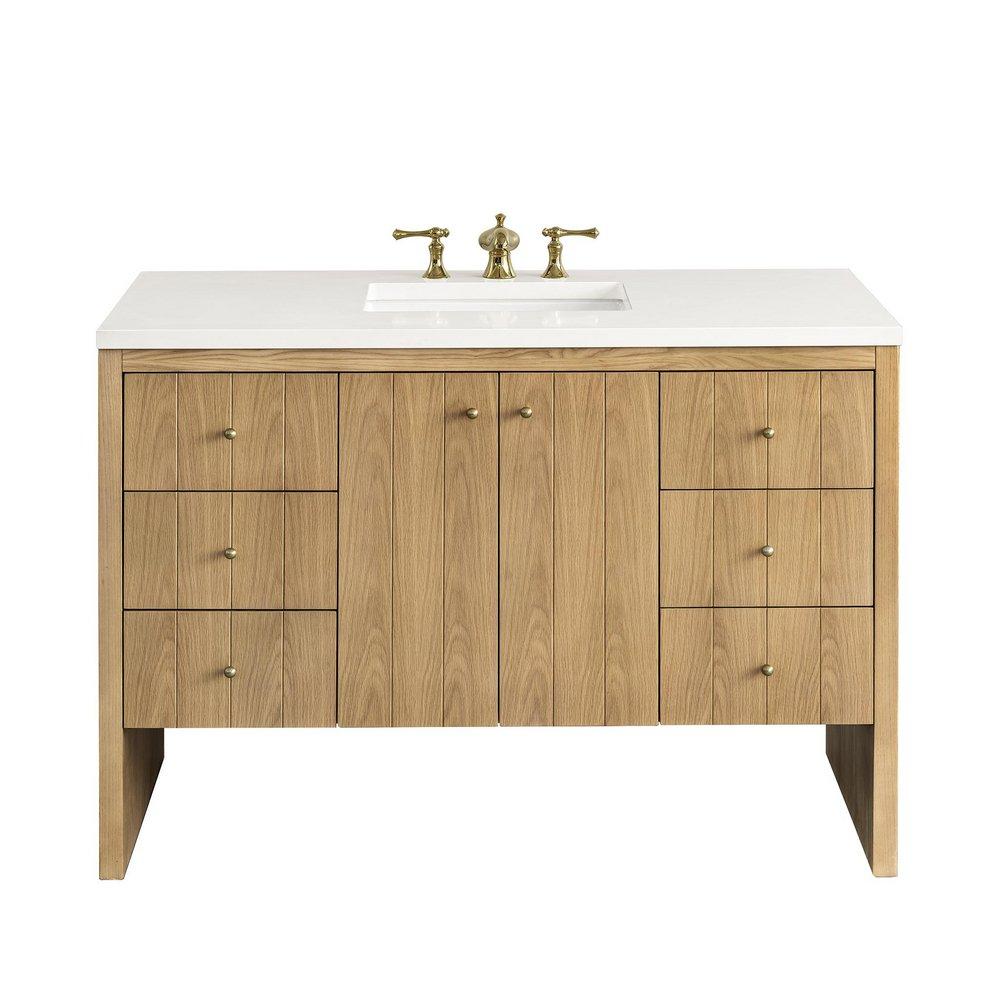 48 in. Floor Mount Vanity in Light Natural Oak 