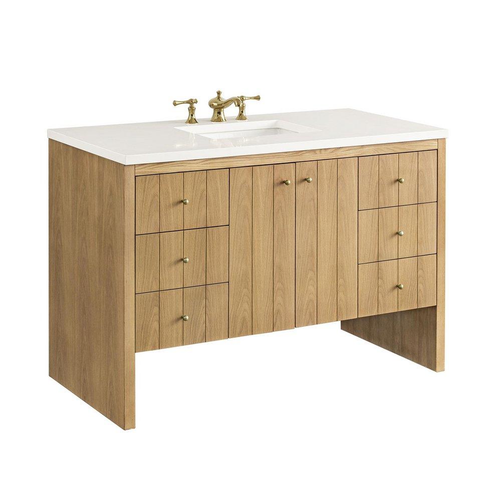 48 in. Floor Mount Vanity in Light Natural Oak 