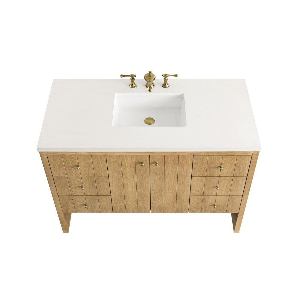 48 in. Floor Mount Vanity in Light Natural Oak 