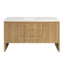 60 in. Floor Mount Vanity in Light Natural Oak 